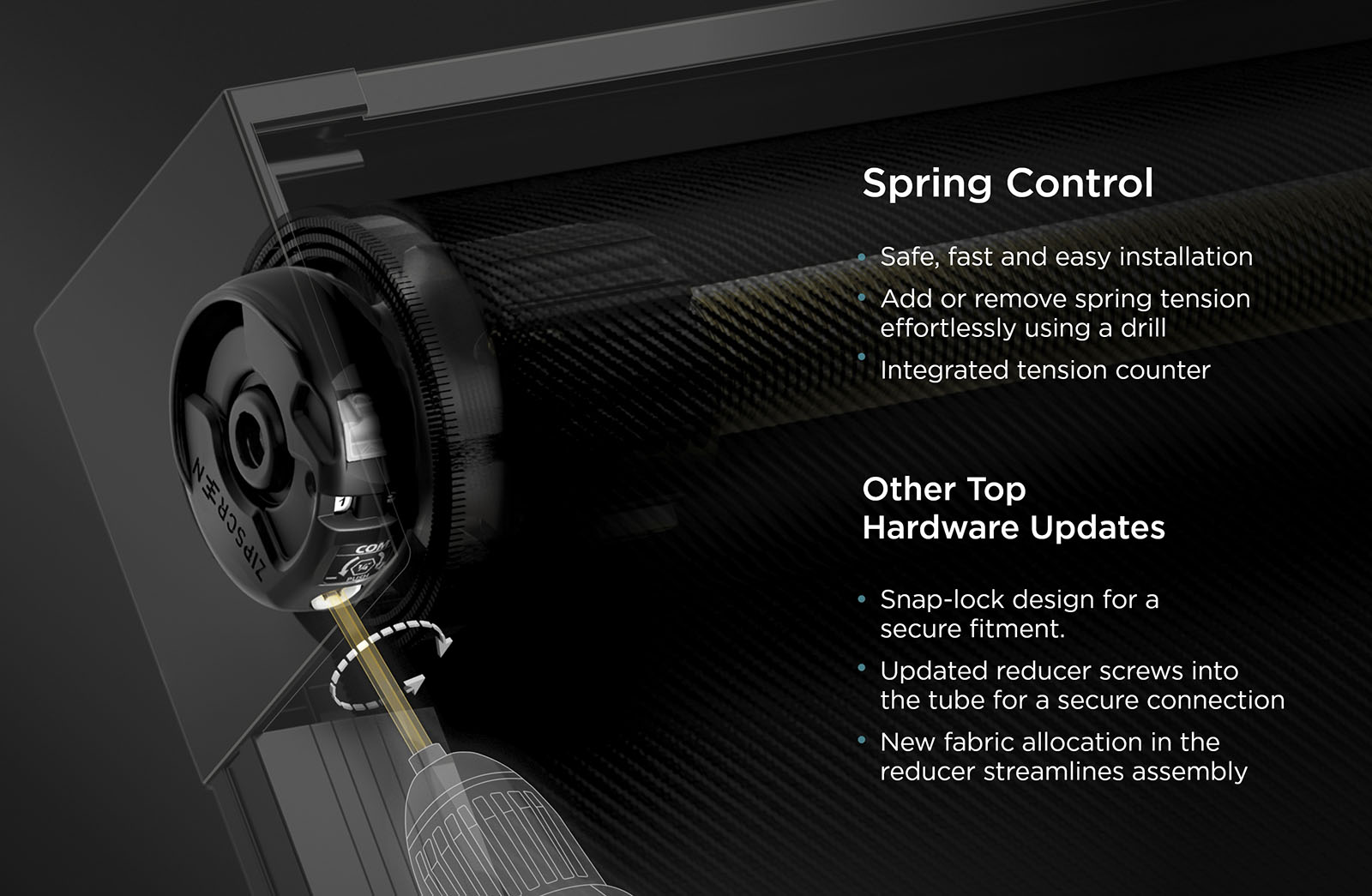 Zipscreen Top hardware - RA Website - Landing page